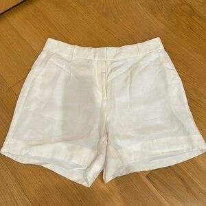 J Crew High-rise pleated suit short in Chelsea linen-cupro blend BQ233 sz 8 EUC